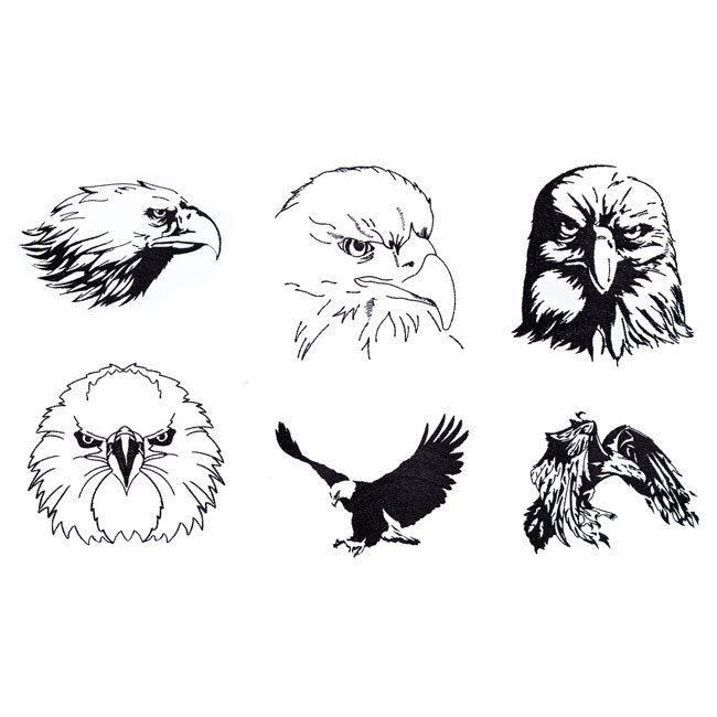 BFC1714 Blackwork Eagles