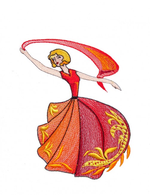 BFC1717 Applique or Not Dancing Ladies