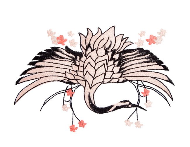 BFC1720 Cranes in an Asian style