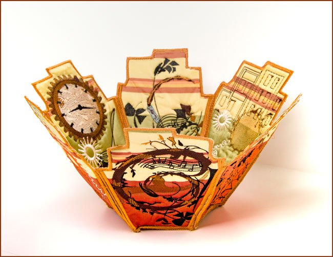 BFC1725 A Touch of Steampunk Fabric Bowl