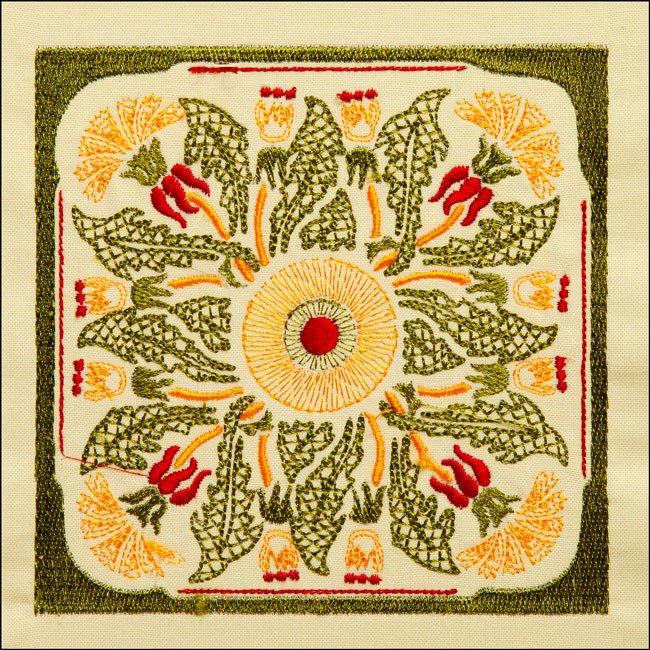 BFC1727 Elegant Art Nouveau Quilt Blocks