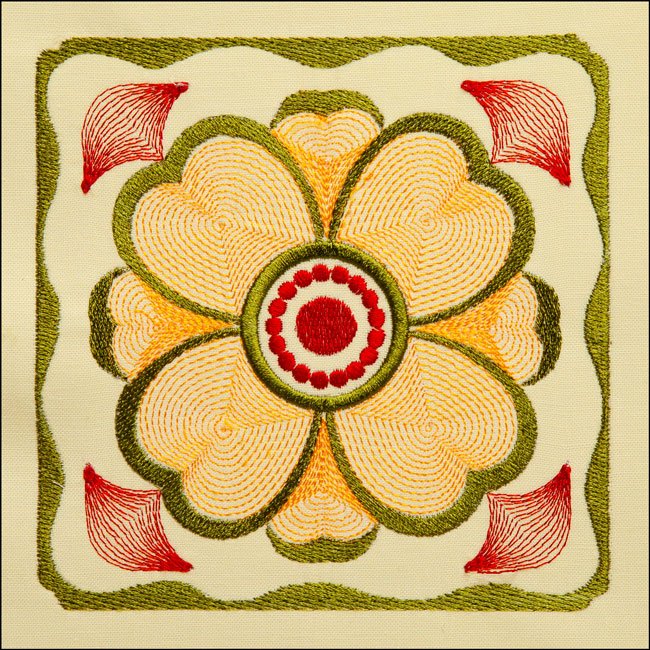BFC1727 Elegant Art Nouveau Quilt Blocks