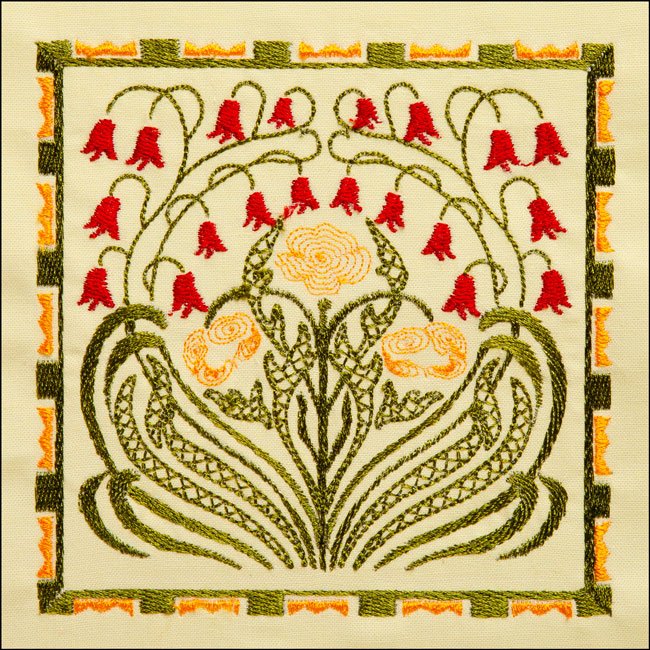 BFC1727 Elegant Art Nouveau Quilt Blocks