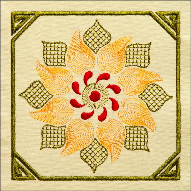 BFC1727 Elegant Art Nouveau Quilt Blocks