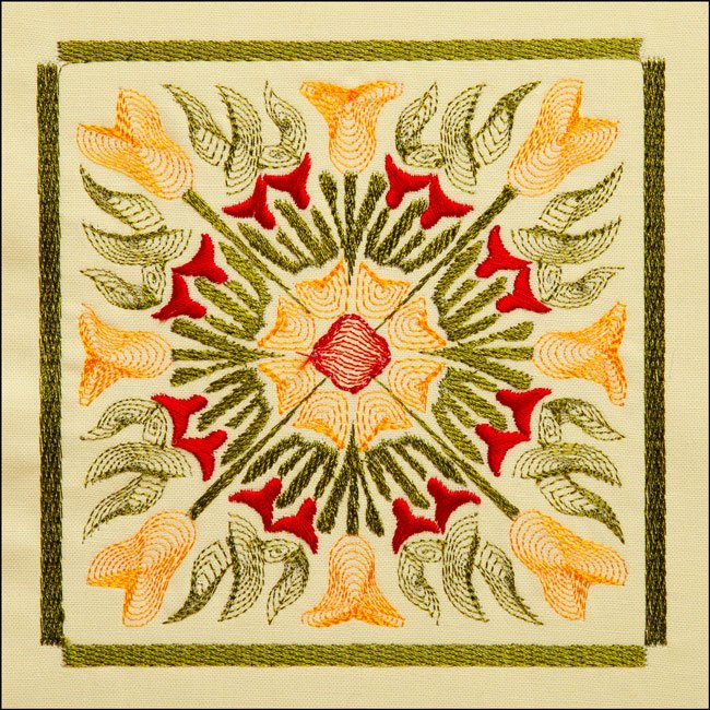 BFC1727 Elegant Art Nouveau Quilt Blocks