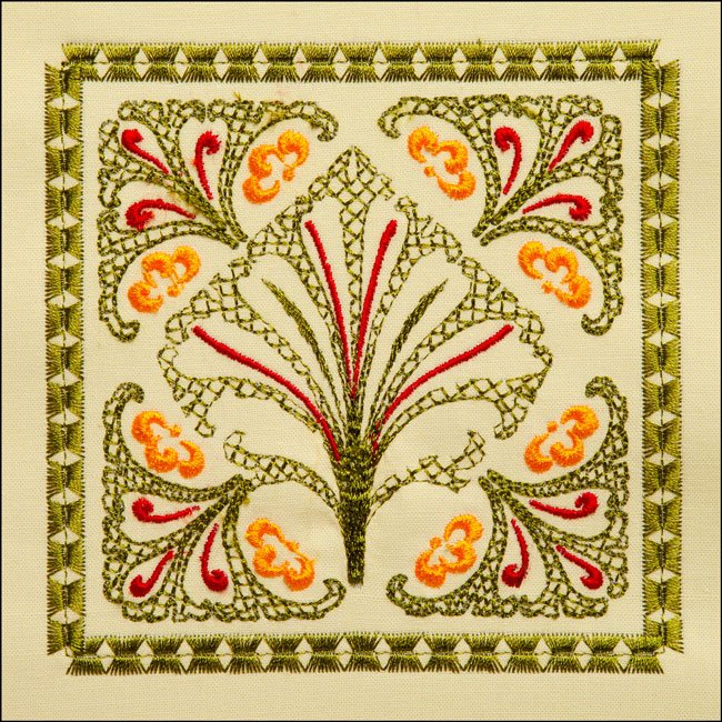 BFC1727 Elegant Art Nouveau Quilt Blocks