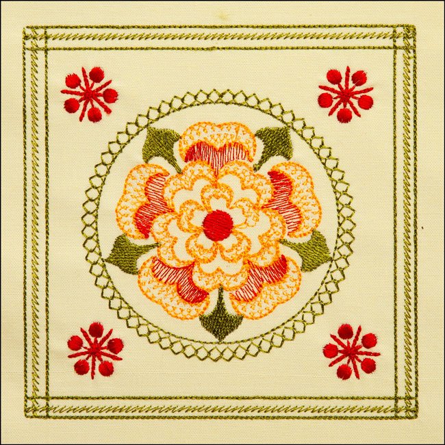 BFC1727 Elegant Art Nouveau Quilt Blocks