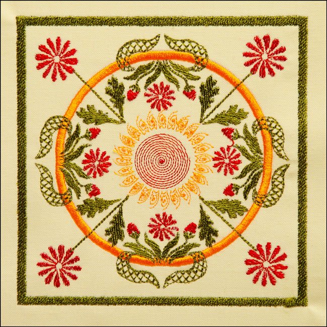 BFC1727 Elegant Art Nouveau Quilt Blocks