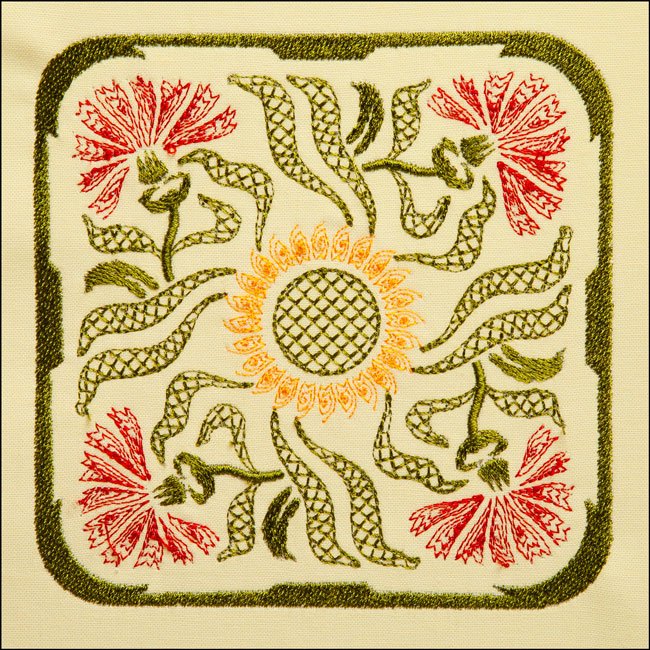 BFC1727 Elegant Art Nouveau Quilt Blocks
