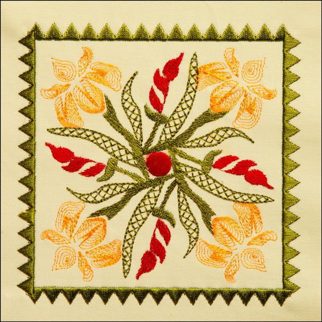 BFC1727 Elegant Art Nouveau Quilt Blocks