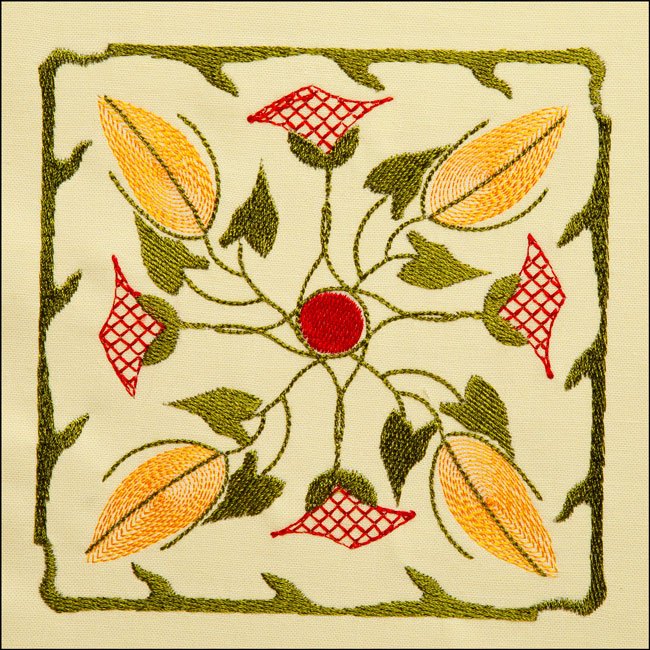 BFC1727 Elegant Art Nouveau Quilt Blocks