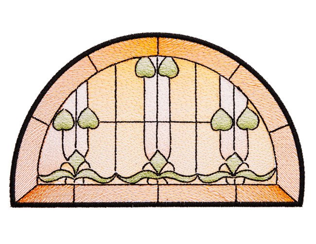 BFC1731 Stained Glass Semi Circles