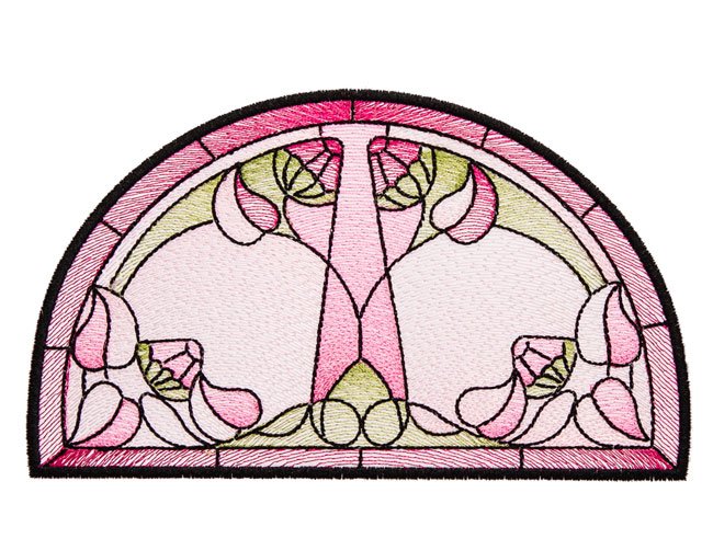 BFC1731 Stained Glass Semi Circles