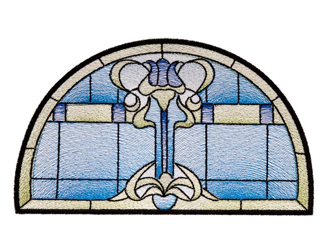 BFC1731 Stained Glass Semi Circles