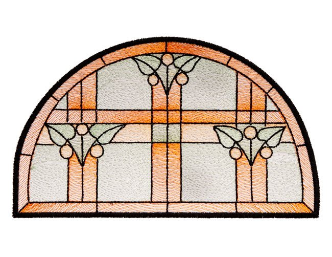 BFC1731 Stained Glass Semi Circles