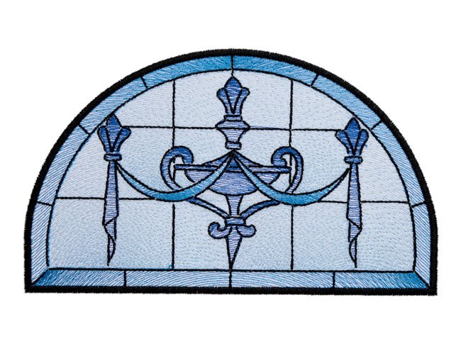 BFC1731 Stained Glass Semi Circles
