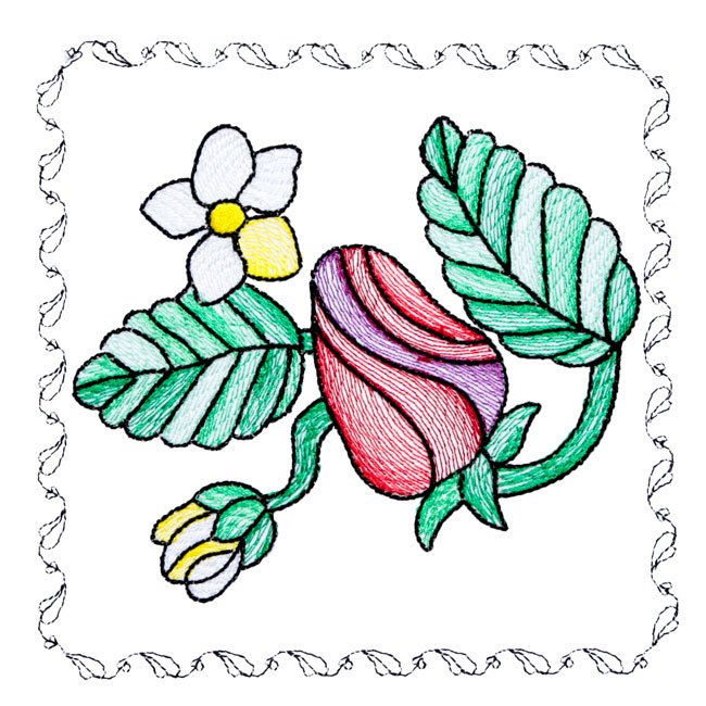 BFC1742 Stained Glass Floral Blocks