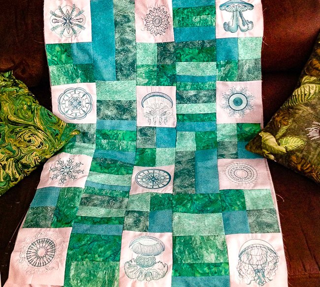 BFC1754 Ernst Haeckel's Ocean Quilt Blocks