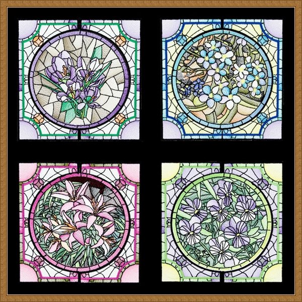 BFC1756 Stained Glass Circles and Frames - Part 2