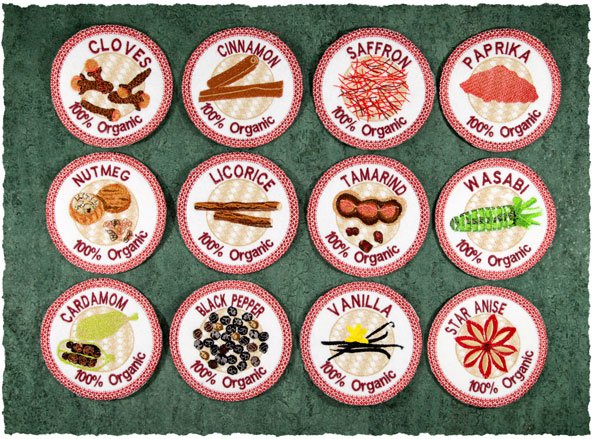 BFC1762 A Dozen Spicy Coasters