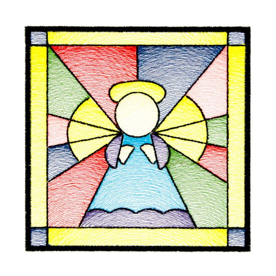 BFC1764 QIH- Stained Glass Quilt Squares- Christmas
