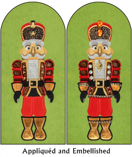 BFC1767  Large Black And Red Nutcracker