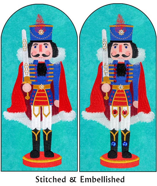 BFC1774 Split Blue And Red Nutcracker