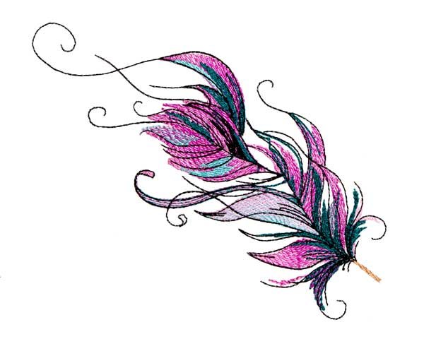 BFC1787 Watercolor Feathers