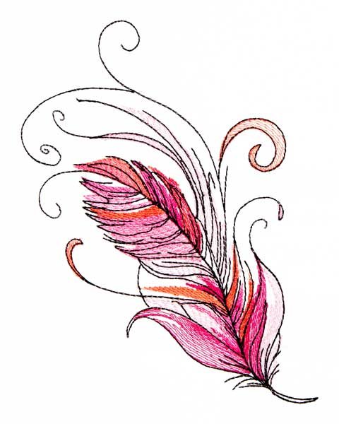 BFC1787 Watercolor Feathers