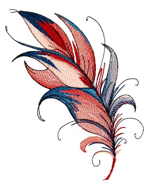 BFC1787 Watercolor Feathers