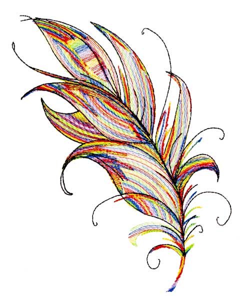BFC1787 Watercolor Feathers