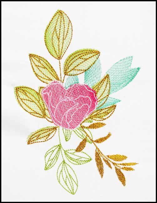 BFC1791 Watercolor Wild Roses