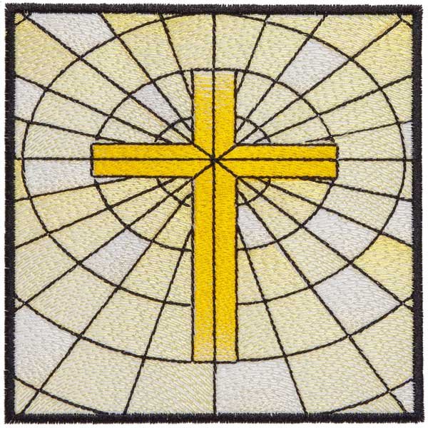 BFC1801 QIH- Stained Glass Quilt Squares- Crosses