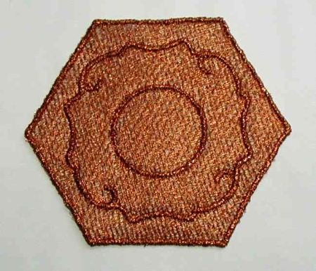 BFC0181 Lace Bowl & Doily - Peacock