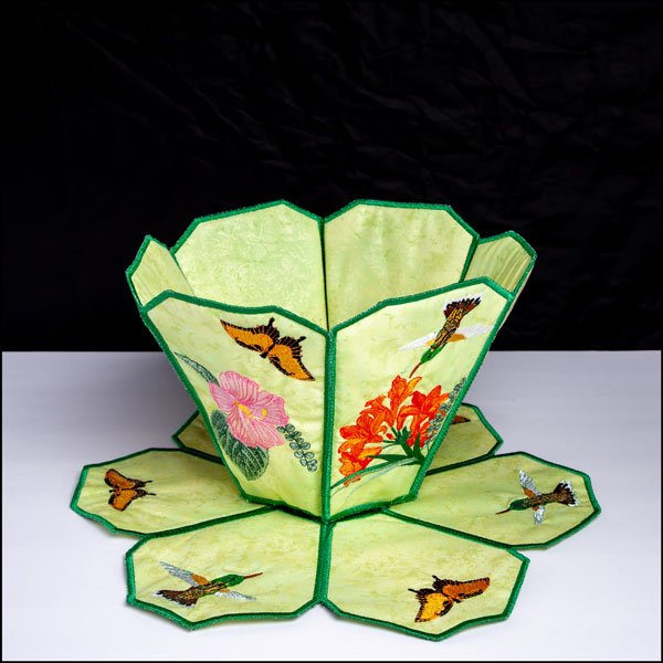 BFC1819 Summer Fabric Bowl & Doily