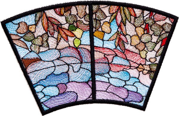 BFC1824 Stained Glass El Paso Rose Window