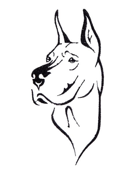 BFC1838 Blackwork Dogs
