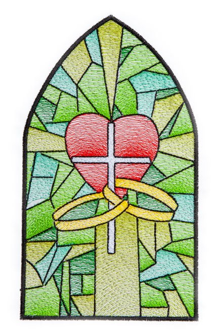 BFC1842 Stained Glass Church Windows