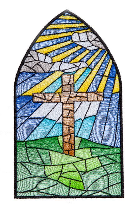 BFC1842 Stained Glass Church Windows