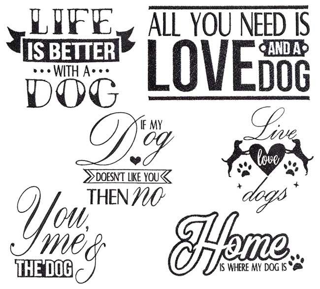 BFC1848 Dog Quote Fun Set II