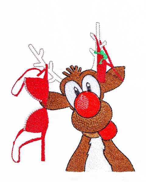 BFC1860 Rudolph and Santa