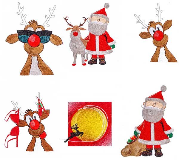 BFC1860 Rudolph and Santa