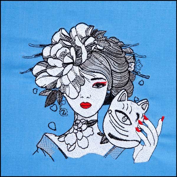 BFC1861 Geisha with Kitsune