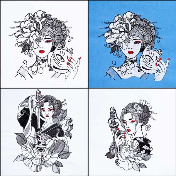 BFC1861 Geisha with Kitsune