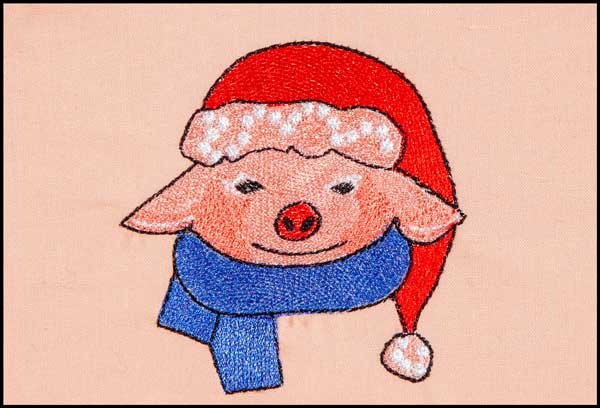 BFC1876 Pig Family Christmas Celebration