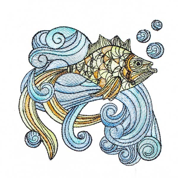 BFC1887 Decorative Art Nouveau Fish FUNSET