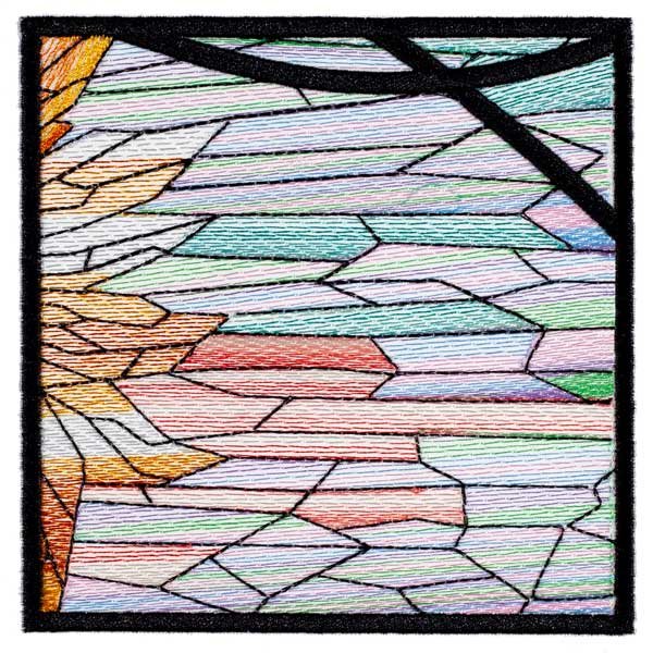 BFC1889 Variegated Sunflowers Stained Glass