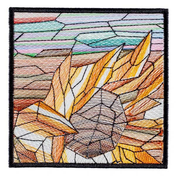 BFC1889 Variegated Sunflowers Stained Glass