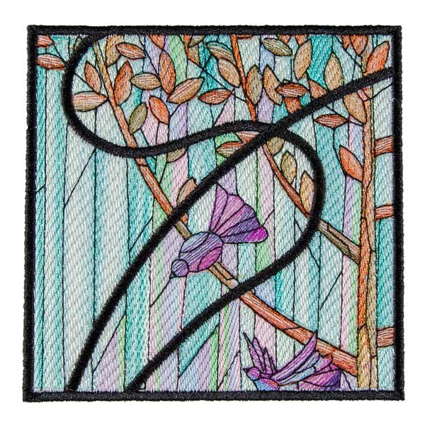 BFC1895 Variegated Horses Stained Glass