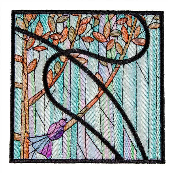BFC1895 Variegated Horses Stained Glass